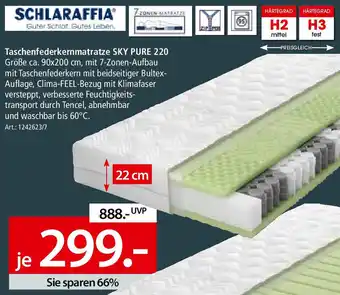 Zurbrüggen SCHLARAFFIA Taschenfederkernmatratze SKY PURE 220 Angebot