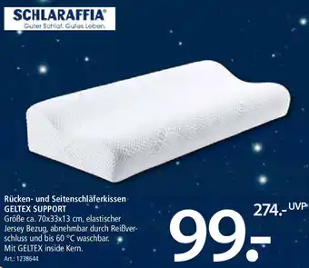 Zurbrüggen SCHLARAFFIA Rücken und Seitenschläferkissen GELTEX SUPPORT Angebot