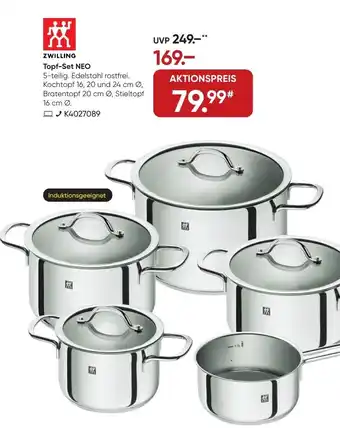 Galeria ZWILLING Topf-Set NEO 5-teilig. Edelstahl rostfrei. Angebot