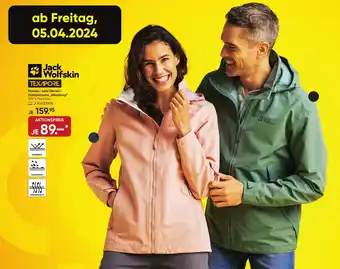 Galeria Jack Wolfskin Damen- oder Herren- Outdoorjacke,,Elderberg" 100% Polyester. Angebot