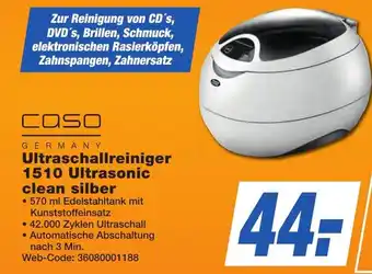 K+B Expert CASO GERMANY Ultraschallreiniger 1510 Ultrasonic clean silber Angebot