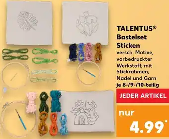 Kaufland TALENTUS Bastelset Sticken Angebot