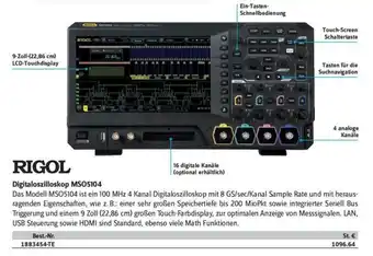 Conrad Rigol Digitaloszilloskop MSO5104 Angebot