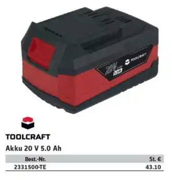 Conrad Toolcraft Akku 20 V 5.0 Ah Angebot