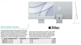 Conrad iMac 24 (4.5K Retina, 2021) Silber Angebot