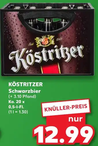 Kaufland KÖSTRITZER Schwarzbier Ka. 20x0,5 L-Fl. Angebot