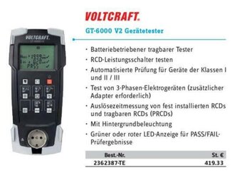 Conrad Voltcraft GT 6000 V2 Gerätetester Angebot