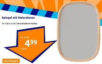 Action Spiegel mit Holzrahmen Angebot