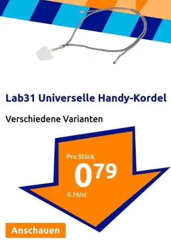 Action Lab31 Universelle Handy-Kordel Angebot