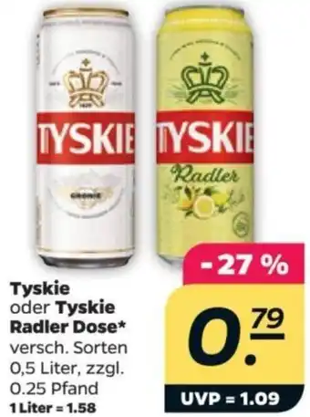 NETTO Tyskie oder Tyskie Radler Dose 0,5 Liter Angebot