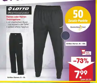 Netto Marken-Discount LOTTO Damen oder Herren Trainingshose Größen Damen: S - XL Größen Herren: M - XXL Angebot