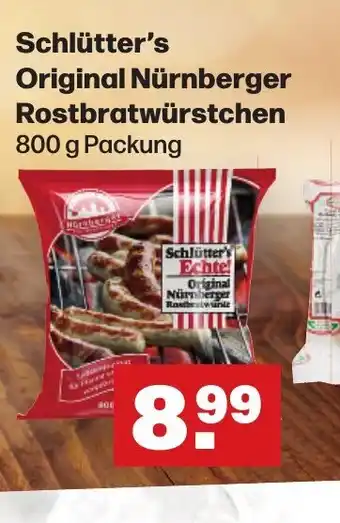 Handelshof Schlütter's Original Nürnberger Rostbratwürstchen 800 g Packung Angebot