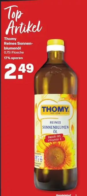 Handelshof Thomy Reines Sonnenblumenöl 0,75 | Flasche Angebot