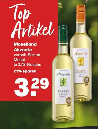 Handelshof Moselland Akzente versch. Sorten Mosel je 0,751 Flasche Angebot