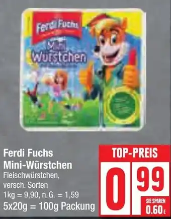 Edeka Ferdi Fuchs Mini-Würstchen 100 g Packung Angebot