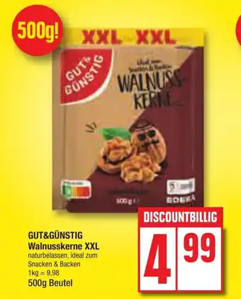 Edeka GUT&GÜNSTIG Walnusskerne XXL 500 g Beutel Angebot