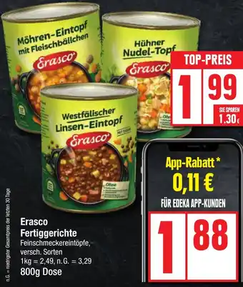 Edeka Erasco Fertiggerichte 800g Dose Angebot