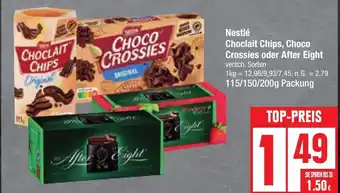 Edeka Nestlé Choclait Chips, Choco Crossies oder After Eight 115/150/200 g Packung Angebot