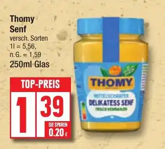 Edeka Thomy Senf 250 ml Glas Angebot