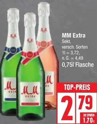 Edeka MM Extra Sekt,0,75 l Flasche Angebot