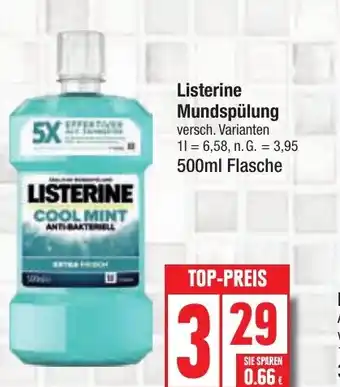 Edeka Listerine Mundspülung 500 ml Flasche Angebot