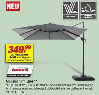 toom Baumarkt Ampelschirm "Kos" Angebot