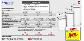 toom Baumarkt tapsoft Wasserenthärter 11 UD Angebot