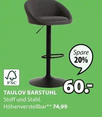 Jysk TAULOV BARSTUHL Angebot