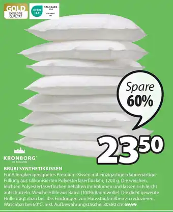 Jysk KRONBORG BRURI SYNTHETIKKISSEN Angebot