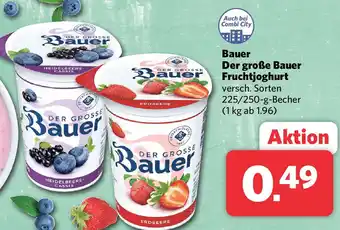 Combi Bauer Der große Bauer Fruchtjoghurt 225/250-g-Becher Angebot