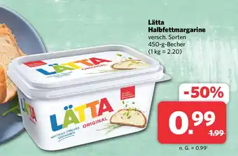 Combi Lätta Halbfettmargarine 450-g-Becher Angebot