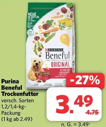 Combi Purina Beneful Trockenfutter 1,2/1,4 kg Packung Angebot