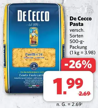 Combi De Cecco Pasta 500 g Packung Angebot