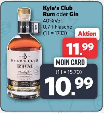 Combi Kyle's Club Rum oder Gin 0,7 L Flasche Angebot