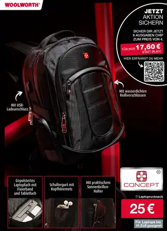 Woolworth CONCEPT Laptoprucksack Angebot