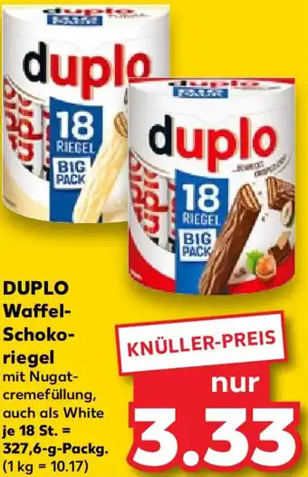 Kaufland DUPLO Waffel Schokoriegel 327,6 g Packg. Angebot