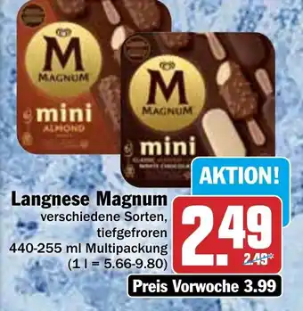 Hit Langnese Magnum 440-255 ml Multipackung Angebot