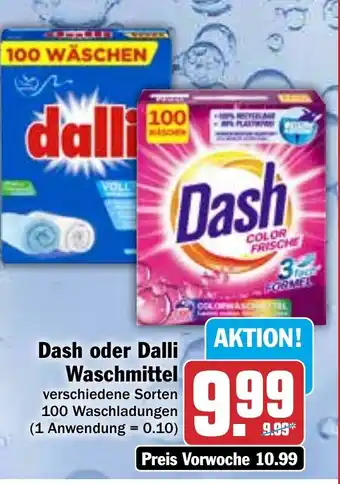 Hit Dash oder Dalli Waschmittel Angebot