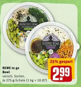 REWE PETZ Rewe to go Bowl 275g Angebot