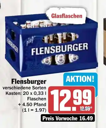 Hit Flensburger 20 x 0,33 l Flaschen Angebot