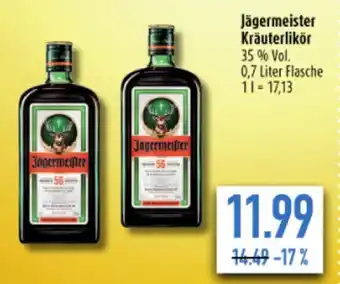 diska Jägermeister Kräuterlikör 35 % Vol. 0,7 L Angebot