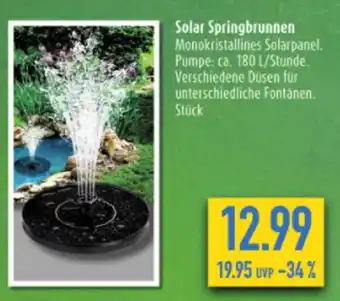 diska Solar Springbrunnen Monokristallines Solarpanel. Angebot