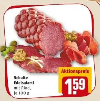 REWE PETZ Schulte Edelsalami 100g Angebot