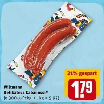 REWE PETZ Wiltmann Delikatess Cabanossi 300g Angebot