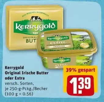 REWE PETZ Kerrygold Original Irische Butter oder Extra 250g Angebot