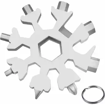 ManoMano Schneeflocke Multi-Tool 18 in 1 Schneeflocke Schraubendreher Allmächtiges Werkzeug Edelstahl Tragbarer Flaschenöffner Weihnac Angebot