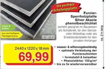 Jawoll Furnier- Sperrholzplatte Silver Akazie phenolbeschichtet Angebot