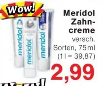 Jawoll Meridol Zahn- creme 75 ml Angebot