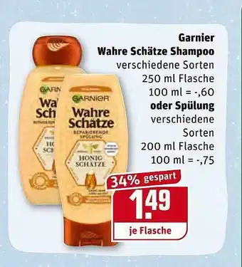 REWE Garnier Wahre Schätze Shampoo Oder Spülung Angebot