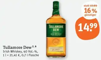 tegut Tullamore Dew Irish Whiskey 0,7 L Flasche Angebot